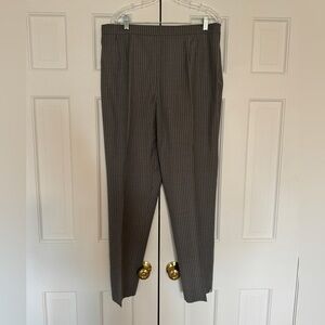 Marina Rinaldi Gray Pinstriped Pantsuit